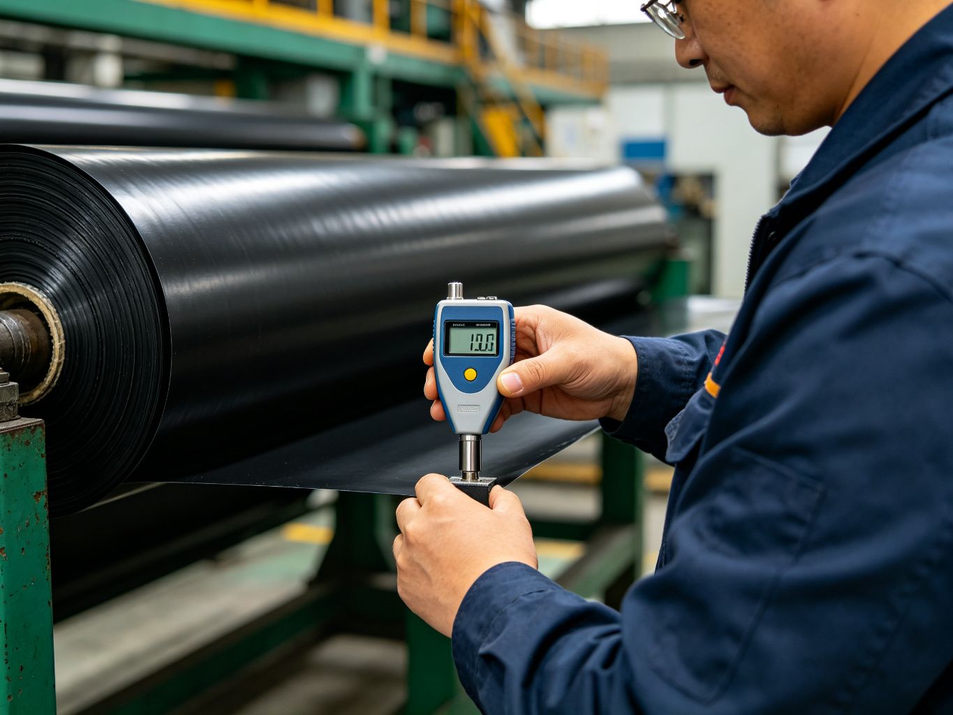 Geomembrane Quality Inspection: Thickness and Tensile Testing