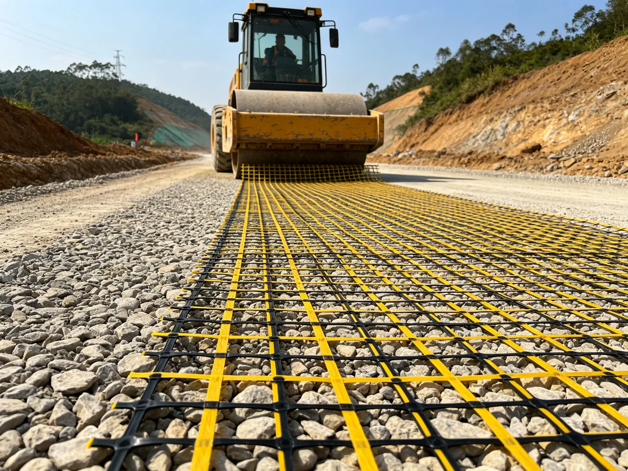 Plastic Geogrid Supply Case for Road Base Reinforcement