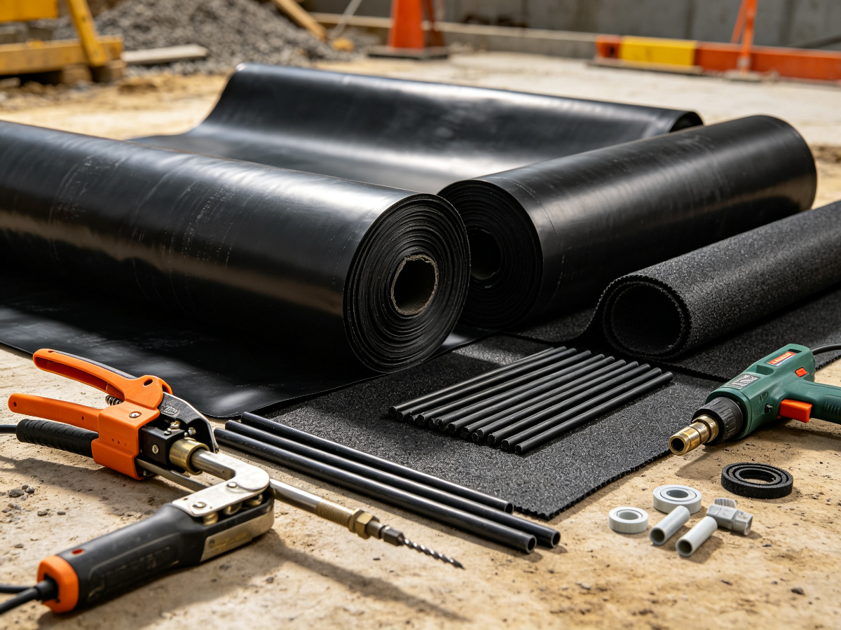 วัสดุการติดตั้ง Geomembrane: ซับ, แท่งเชื่อมและอุปกรณ์เสริม ภาพรวม