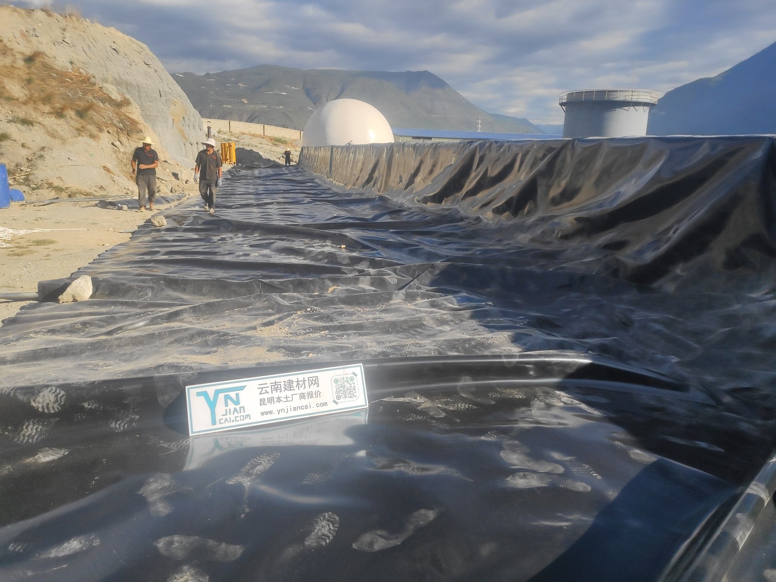 HDPE Geomembrane Supplied and Installed at a Mountainous Industrial Site